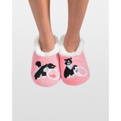 Snoozies Cat and Fish Bowl Snoozies Slippers