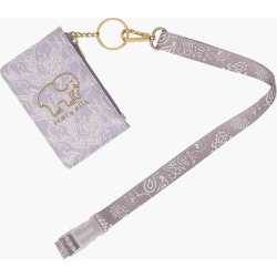 Ivory Ella Lilac Paisley ID Case and Lanyard