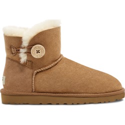 UGG Women's Mini Bailey Button II Boot Sheepskin Classic Boots in Brown, Size 7 found on Bargain Bro Philippines from UGG for $155.00