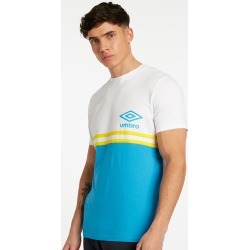 BLOCK STRIPE TEE XXL Brilliant White / Empire Yellow / Ibiza Blue