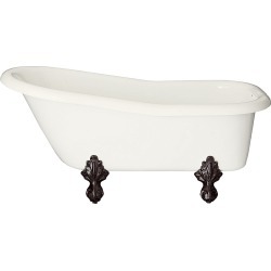 buy  Restoria Ambassador 60 In Acrylic Slipper Clawfoot Tub-Tub Wall Drillings RS503-O BiscuitOil Rub Br cheap online