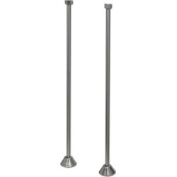 Water Creation Straight Clawfoot Tub Supply Lines SL-0001-02 Brushed Nickel