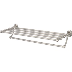 Water Creation Elegant Glass Series Towel Rack BA-0001-02 Brushed Nickel