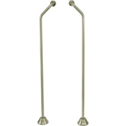 Water Creation Double Offset Clawfoot Tub Supply Lines SL-0003-02 Brushed Nickel