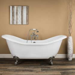 Randolph Morris Serenity Clawfoot Tub SAVINGSPACKAGE72 Chrome Feet and Fixtures