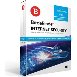 Antivirus Bitdefender Internet Security 1 Año 3 Usuarios Descarga Digital
