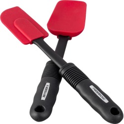 Set de Espátulas Farberware Soft Grip 2 Piezas Negro con Rojo