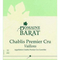 Domaine Barat 2016 Premier Cru Vaillons Chablis - Chardonnay White Wine