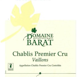 Domaine Barat 2018 Premier Cru Vaillons Chablis - Chardonnay White Wine