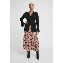 Ocelot Print Button Front Midi Skirt - Desert found on Bargain Bro Philippines from Witchery Fashions Pty Ltd for $53.89