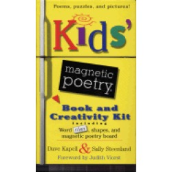 kids magnetic poetry book and creativity kit