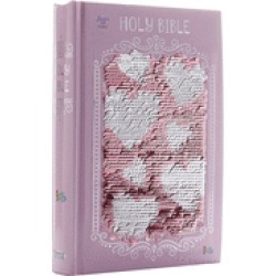 icb sequin sparkle and change bible hardcover pink