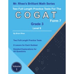 two full length practice tests for the cogat grade 3 level 9 form 7 volume