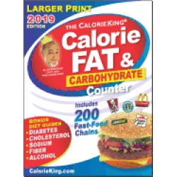 calorieking 2019 larger print calorie fat and carbohydrate counter