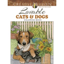creative haven lovable cats and dogs coloring book