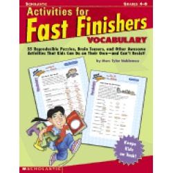 activities for fast finishers vocabulary 55 reproducible puzzles brain teas