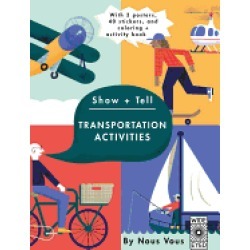 show tell transportation activities with 3 posters 40 stickers and coloring