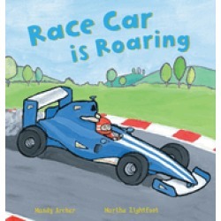 race car is roaring