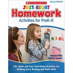 just right homework activities for prek k 50 quick and easy send home activ