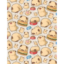 kawaii pug sketchbook kawaii pug themed blank sketchbook 120 pages 8 5 x 11