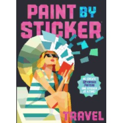 paint by sticker travel re create 12 vintage posters one sticker at a time