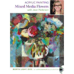 acrylic painting mixed media flowers
