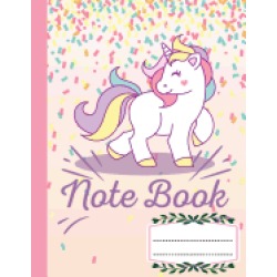 notebook composition book wide ruled kawaii pink unicorn writers notebook f