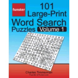 funster 101 large print word search puzzles volume 1 hours of brain boostin
