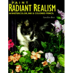 paint radiant realism in watercolor ink and colored pencil