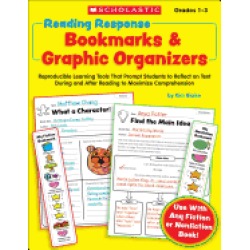 reading response bookmarks and graphic organizers reproducible learning too